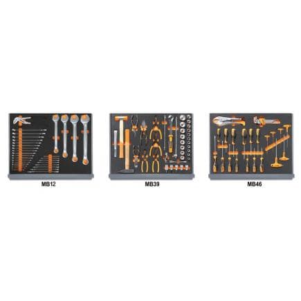 BETA 059351321 - Composition de 98 outils pour la réparation automobile en plateaux mousse compacte