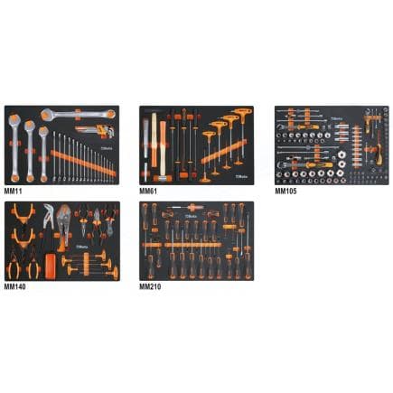 BETA 059451011 - Composition de 199 outils en plateaux mousse compacte