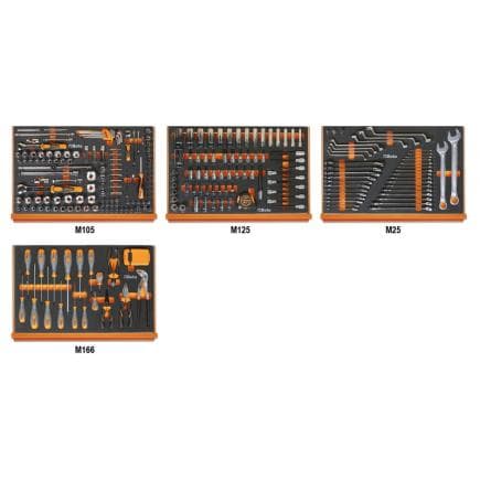 BETA 059881088 - Composition de 273 outils pour la réparation automobile en plateaux mousse compacte