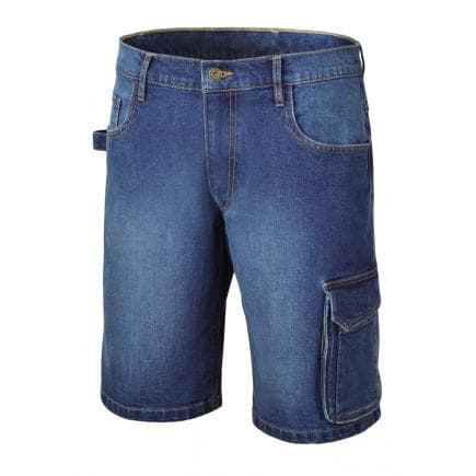 BETA 075290054 - Bermuda jeans de travail élastifié, bleu