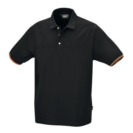 BETA 075470400 - Polo 3 boutons 100% coton, noir (lot muliple)