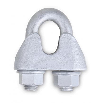 BETA 080160780 - ROBUR - Serre-câble, type Acorp en fonte, corps GALVANISÉ À CHAUD étrier et écrous GEOMET-GEOKOTE (lot muliple)
