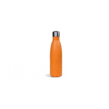 BETA 095230050 - Gourde isolante, en acier inoxydable, 500 ml, technologie double couche, pas d’air entre les parois, bouchon étanche, orange