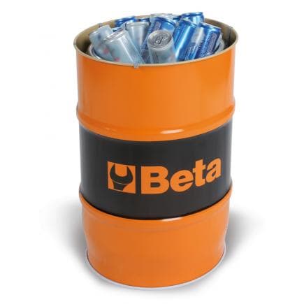 BETA 095650400 - Fût en tôle d’acier porte-glace doté d’un couvercle de fermeture, avec récipient anti-rayures, certifié pour usage alimentaire.