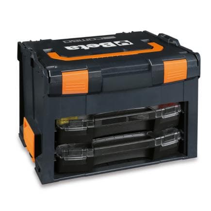 BETA 099000450 - Coffret porte-outils COMBO vide en ABS avec 2 bacs de rangement portables