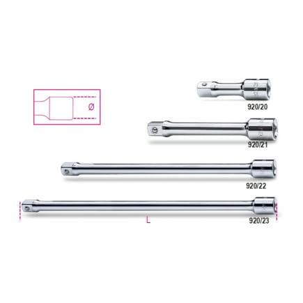 BETA 009200827 - Rallonge carrés mâle et femelle 1/2" (lot muliple)