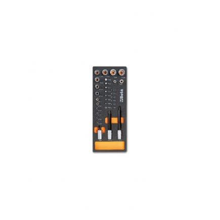 BETA 024510112 - Plateau thermoformé souple avec douilles 1/4"et 1/2" (vide)