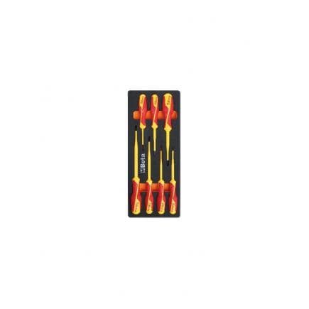 BETA 024510222 - Plateau thermoformé souple avec tournevis isolés 1000V (vide)