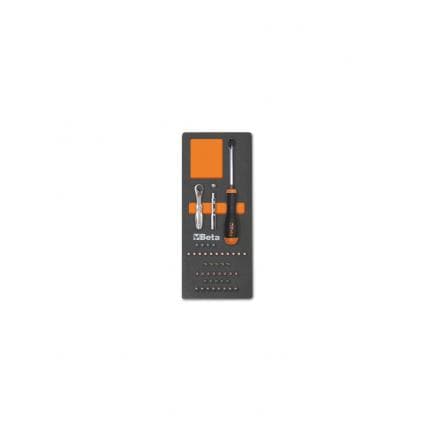 BETA 024510085 - Plateau thermoformé souple avec inserts colorés et accessoires 1/4" (vide)