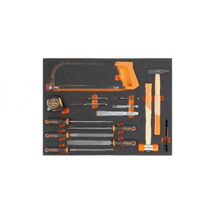 BETA 024524257 - Plateau souple en EVA pour percussion, limes, outils de coupe et de mesure (vide)