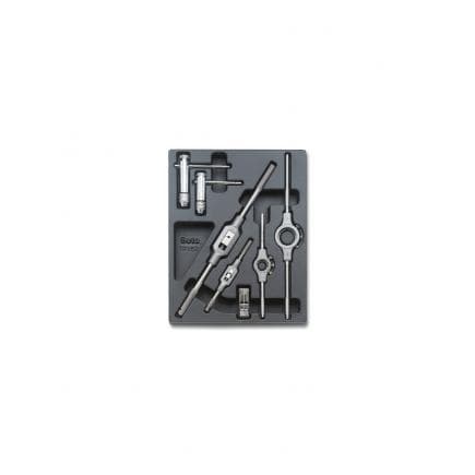 BETA 024000482 - Plateau thermoformé rigide avec tarauds, enfileurs et compteur de filetage (vide)