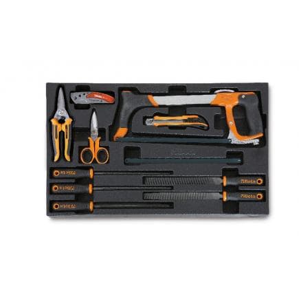 BETA 024249904 - Plateau thermoformé rigide avec limes et outils de coupe (vide)