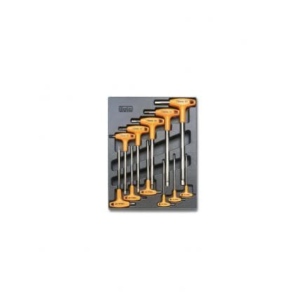 BETA 024000764 - Plateau thermoformé rigide avec clés hexagonales en T (vide)