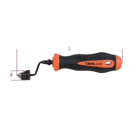 BETA 003450040 - Ébavureur rotatif à lame interchangeable pour intérieurs