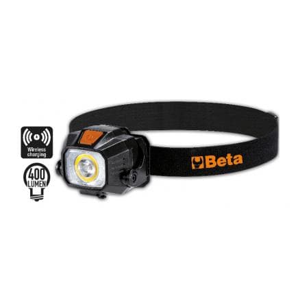 BETA 018360051 - Lampe frontale LED à recharge sans fil avec double émission de lumière