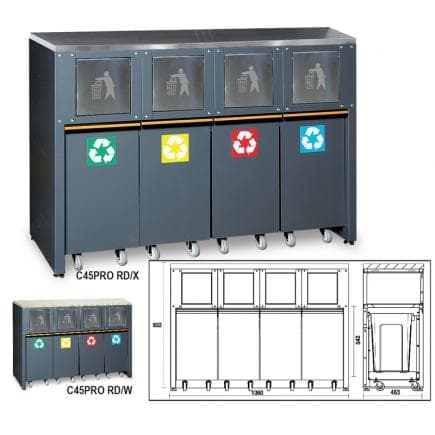 BETA 045000240 - Collection séparée de modules fixes pour meubles d'atelier C45PRO