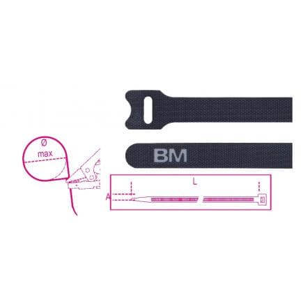 BETA BMNV2312 - Collier velcro, noir
