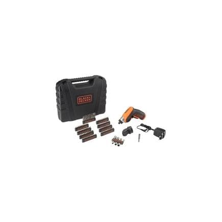 BLACK & DECKER CS3652LKA-QW - Tournevis 3.6V avec tête angulaire dans valise
