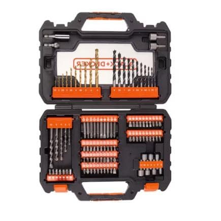 BLACK & DECKER A7230-XJ - Ensemble d'embouts et de forets pour percer et visser (104 pcs.)