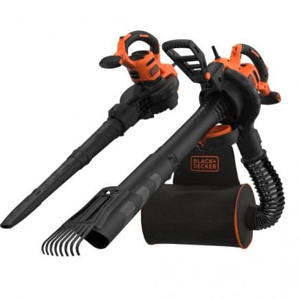 BLACK & DECKER BEBLV301-QS - Souffleur / aspirateur / broyeur à fil avec sac à dos et grattoir pour détritus résistants 3000W