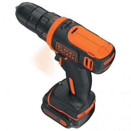 BLACK & DECKER BDCDD12-QW - Perceuse visseuse compacte à batterie 10,8 V 1,5 Ah dans carton