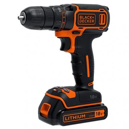 BLACK & DECKER BDCDC18K-QW - Perceuse visseuse à batterie sans percussion 18V 1,5Ah