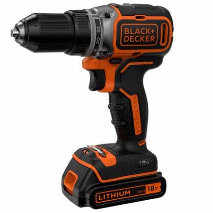 BLACK & DECKER BL186K-QW - Perceuse visseuse à batterie brushless sans percussion 18V 1,5Ah