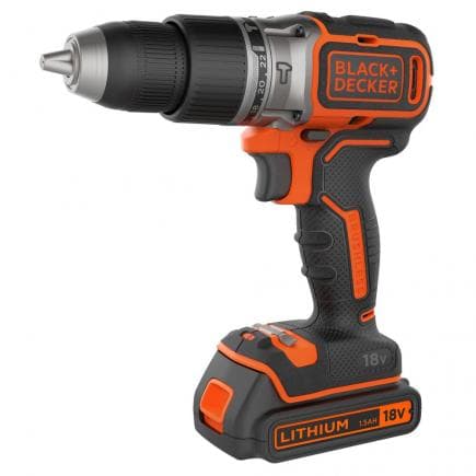 BLACK & DECKER BL188KB-QW - Perceuse visseuse à batterie à percussion brushless 18V 2x1,5Ah dans mallette