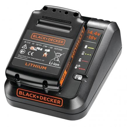 BLACK & DECKER BDC1A15-QW - Kit batterie lithium 18V avec chargeur rapide 1A pour 18V / 14,4V