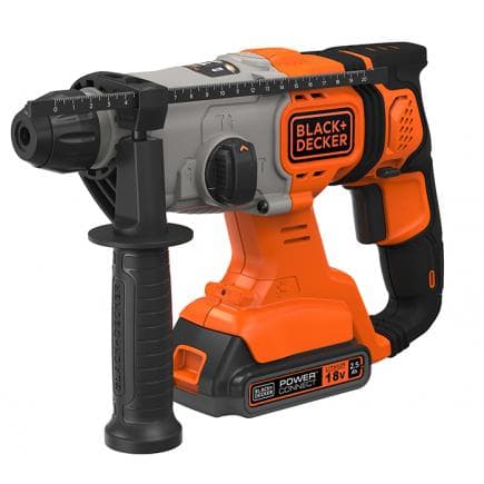 BLACK & DECKER BCD900E2K-QW - Perforateur SDS-Plus à batterie 18V 2,5Ah dans carton