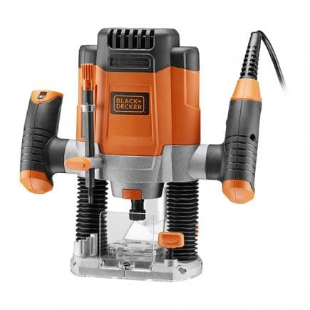 BLACK & DECKER KW1200E-QS - Électro-fraiseuse à fil 1 200W avec accessoires