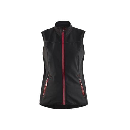 BLAKLADER 385125169956XL - Gilet Softshell sans manches femme Noir/Rouge
