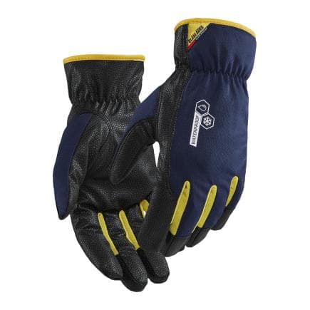 BLAKLADER 2872147586359 - Gant de travail doublé WP Marine Foncé/Jaune