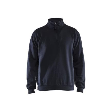 BLAKLADER 358711698600XXL - Sweat col zippé Marine foncé
