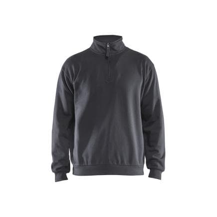 BLAKLADER 358711699600M - Sweat col zippé Gris moyen