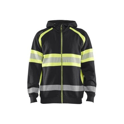 BLAKLADER 355211589933L - Sweat à capuche haute-visibilité Noir/Jaune