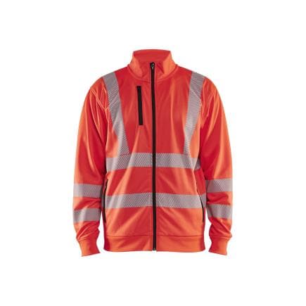 BLAKLADER 356325385500L - Sweat zippé haute-visibilité Rouge