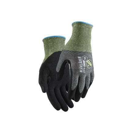 BLAKLADER 2974147199008 - Gants de travail en nitrile trempé résistants à la coupure niveau B Noir