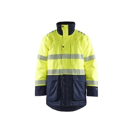 BLAKLADER 452715343389L - Parka hiver multinormes Hi Vis Jaune/Marine