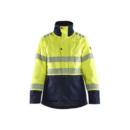 BLAKLADER 491715343389L - Veste hiver multinormes Hi Vis femme Jaune/Marine