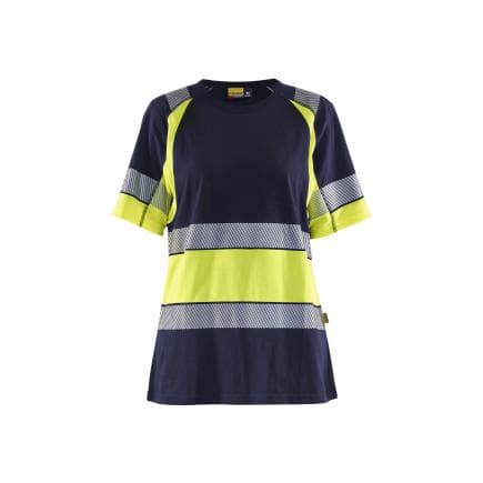 BLAKLADER 341010308833S - T-shirt haute-visibilité femme Marine/Jaune