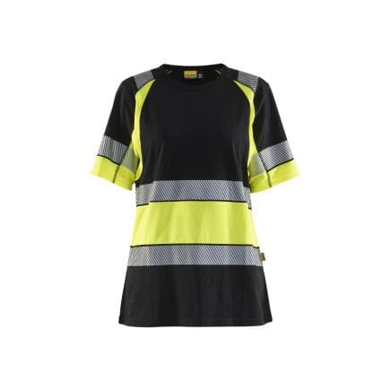 BLAKLADER 341010309933XS - T-shirt haute-visibilité femme Noir/Jaune