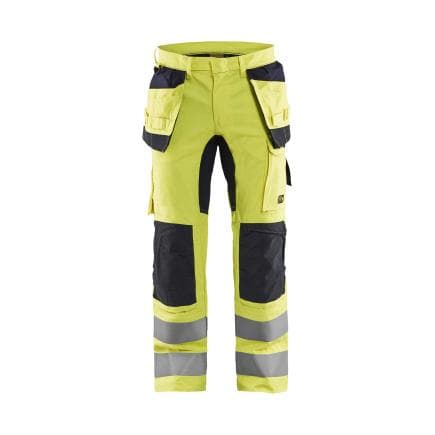 BLAKLADER 158715123389C52 - Pantalon multinormes inhérent avec stretch Hi Vis Jaune/Marine