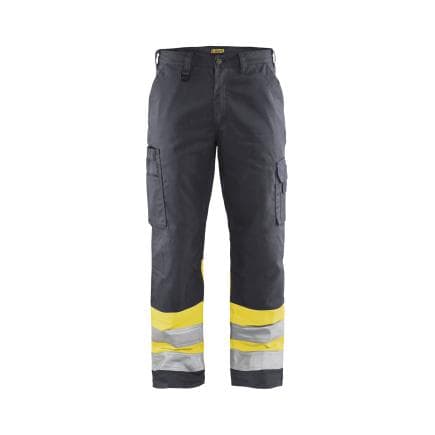 BLAKLADER 156418119633C56 - Pantalon artisan haute visibilité Gris moyen/Jaune