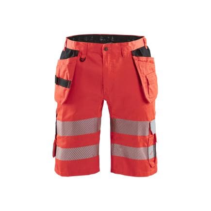 BLAKLADER 158618115500C48 - Short artisan haute-visibilité avec stretch Rouge