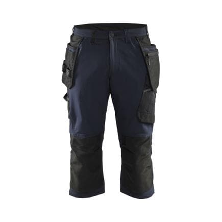 BLAKLADER 152116458699C48 - Pantacourt artisan Pirate stretch 4D Marine foncé/Noir