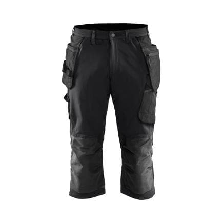 BLAKLADER 152116459998C50 - Pantacourt artisan Pirate stretch 4D Noir/Gris foncé