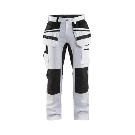BLAKLADER 191010001099D100 - Pantalon peintre avec stretch Blanc/Noir