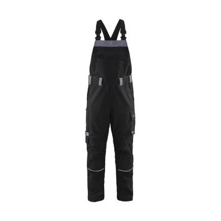 BLAKLADER 286115169994C50 - Cotte à bretelles retardant flamme Noir/Gris clair