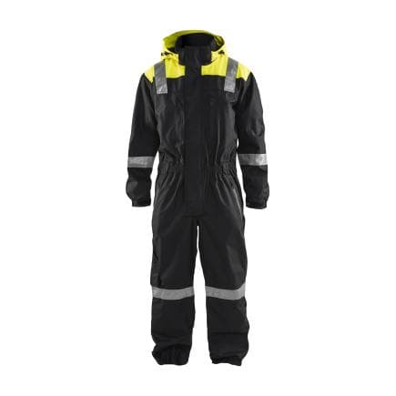BLAKLADER 678619779933C52 - Combinaison manches longues à capuche Noir/Jaune fluo